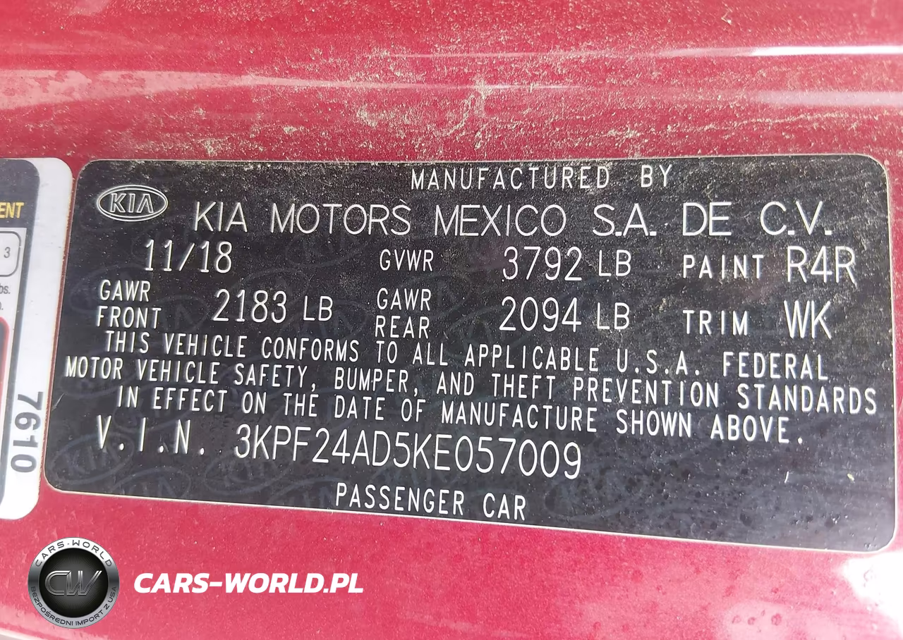 2019 Kia Forte Lxs VIN:3KPF24AD5KE057009 - 9