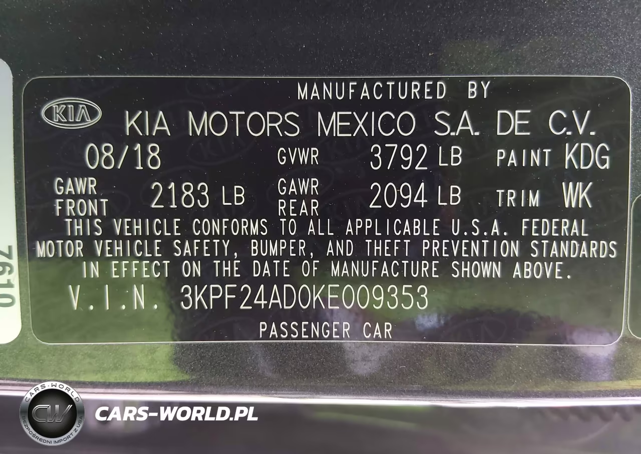 2019 Kia Forte Lxs VIN:3KPF24AD0KE009353 - 9