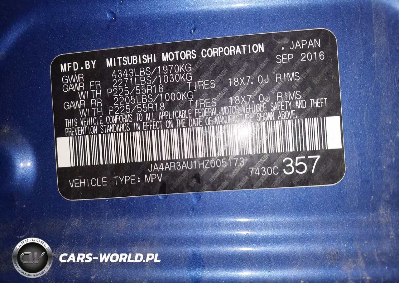 2017 Mitsubishi Outlander Sport VIN:JA4AR3AU1HZ005173 - 9