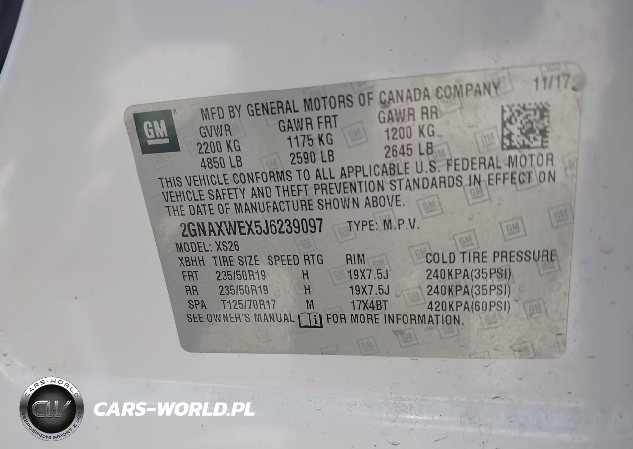 2018 Chevrolet Equinox Premier VIN:2GNAXWEX5J6239097 - 9
