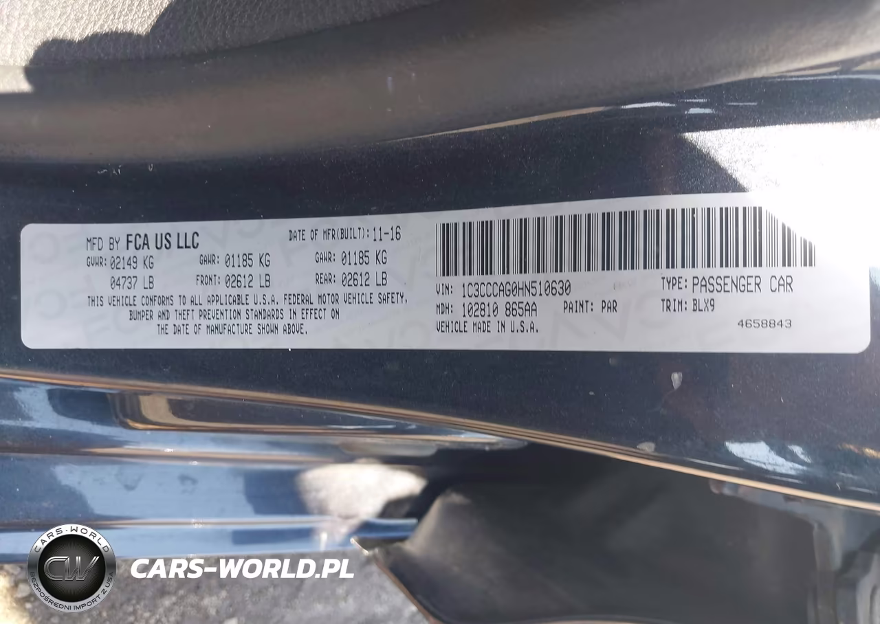 2017 Chrysler 200 Limited Platinum VIN:1C3CCCAG0HN510630 - 9