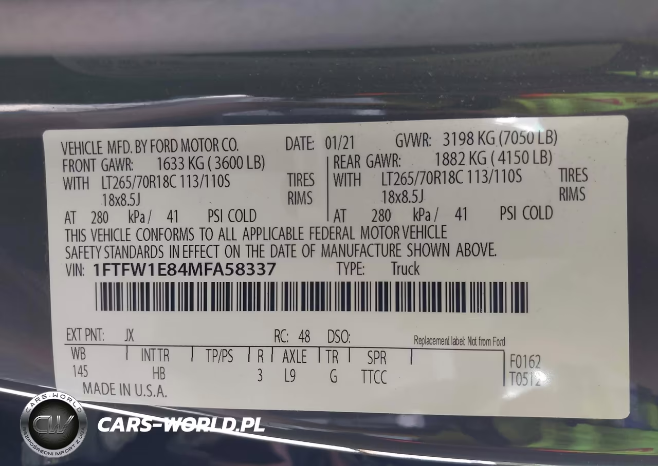 2021 Ford F-150 Lariat VIN:1FTFW1E84MFA58337 - 9