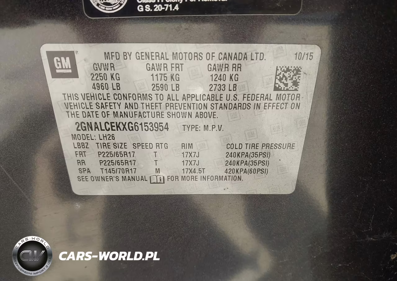 2016 Chevrolet Equinox Lt VIN:2GNALCEKXG6153954 - 9