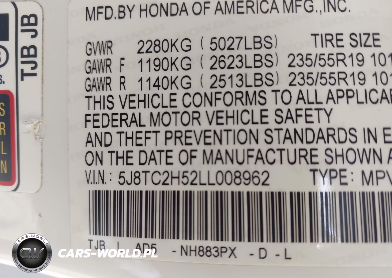 2020 Acura Rdx Technology Package VIN:5J8TC2H52LL008962 - 9