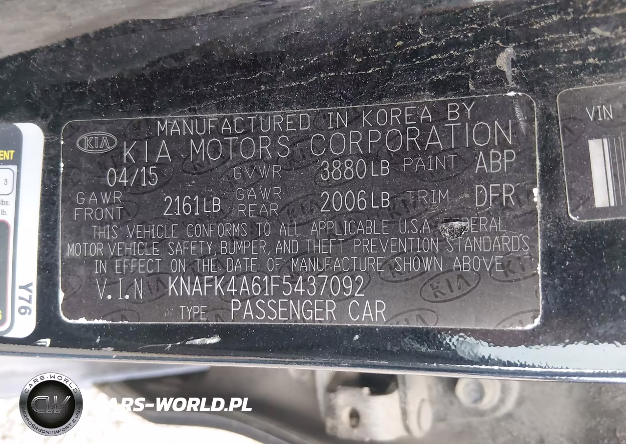 2015 Kia Forte Lx VIN:KNAFK4A61F5437092 - 9