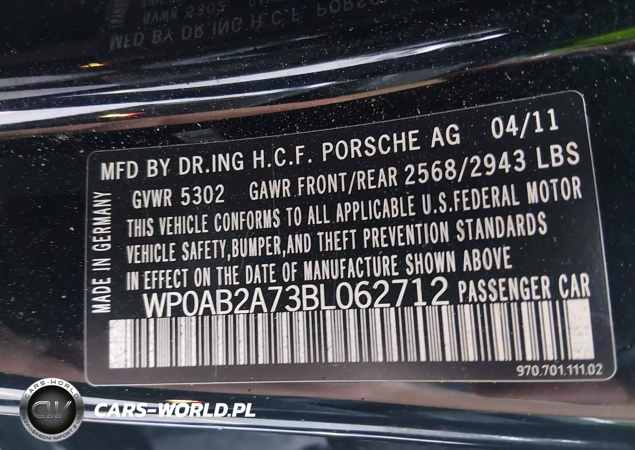 2011 Porsche Panamera S VIN:WP0AB2A73BL062712 - 9