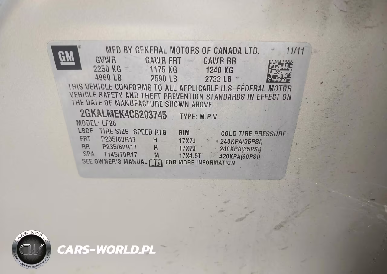 2012 GMC Terrain Sle-1 VIN:2GKALMEK4C6203745 - 9