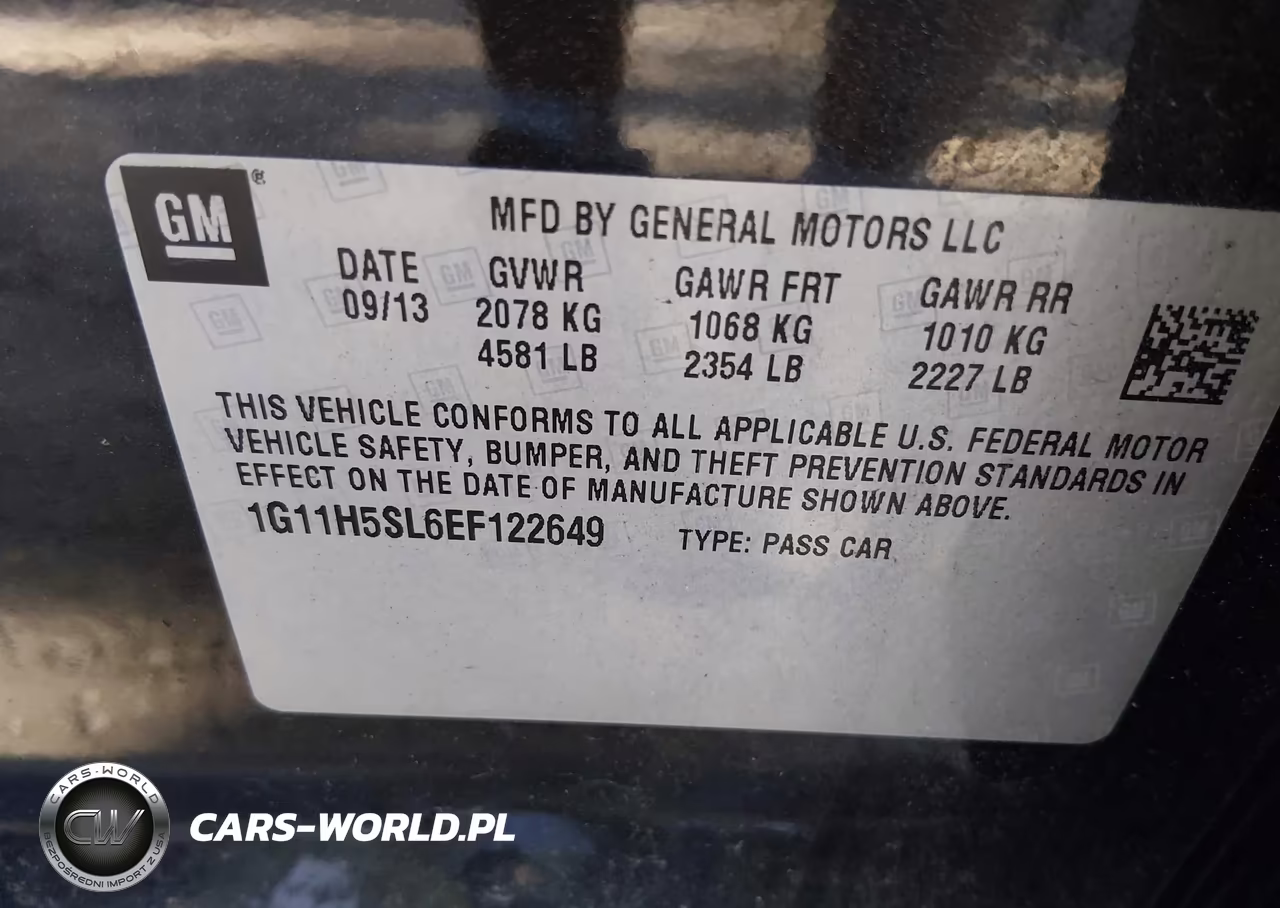 2014 Chevrolet Malibu 1Lz VIN:1G11H5SL6EF122649 - 9