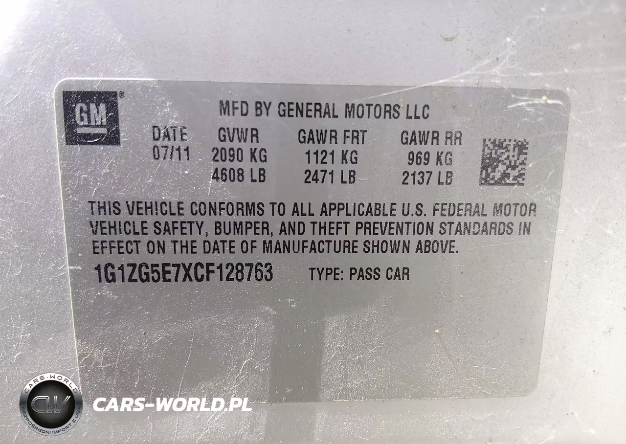2012 Chevrolet Malibu 2Lz VIN:1G1ZG5E7XCF128763 - 9