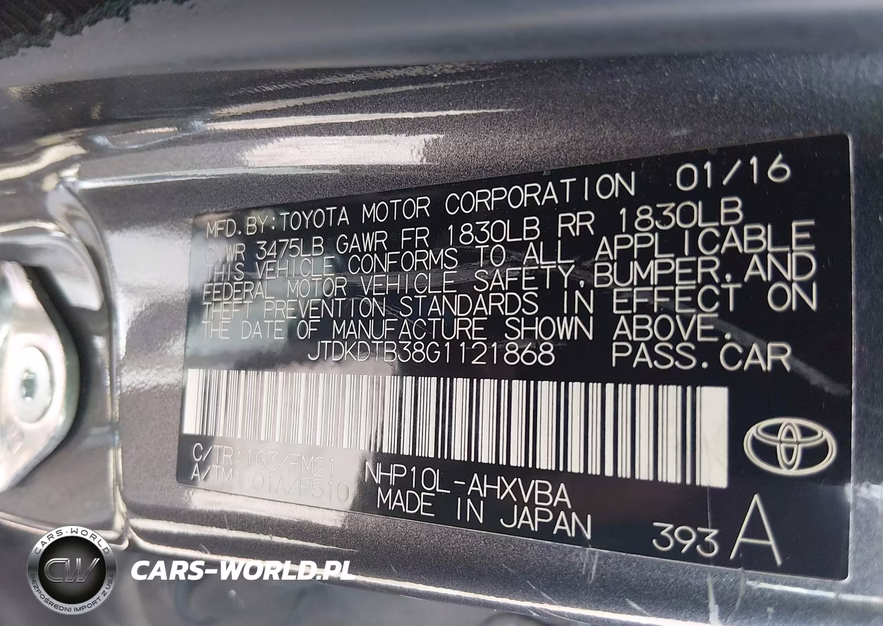 2016 Toyota Prius C Two VIN:JTDKDTB38G1121868 - 11