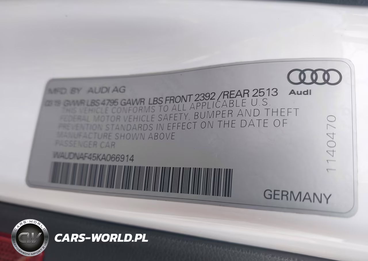 2019 Audi A4 45 Premium VIN:WAUDNAF45KA066914 - 9