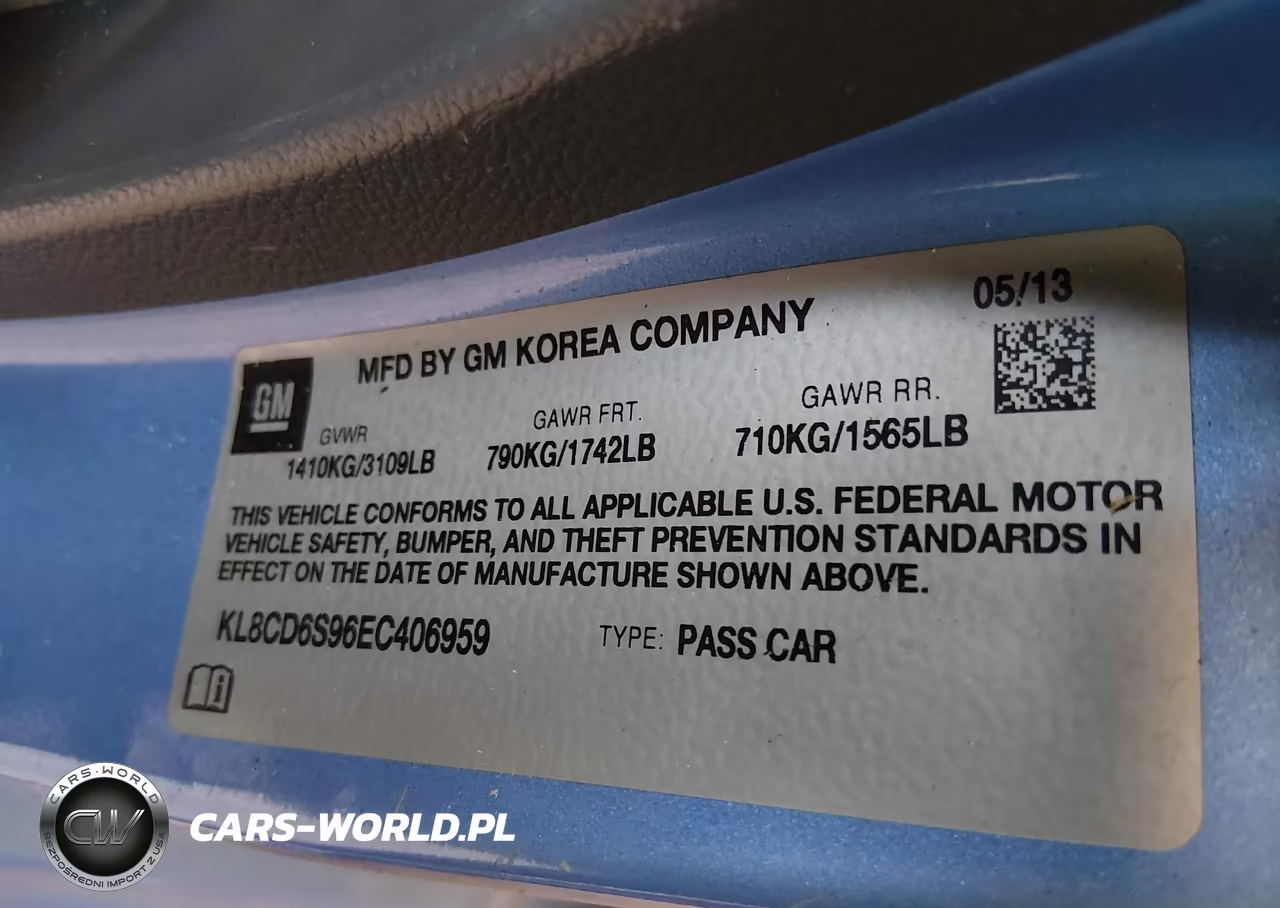 2014 Chevrolet Spark 1Lt Auto VIN:KL8CD6S96EC406959 - 9