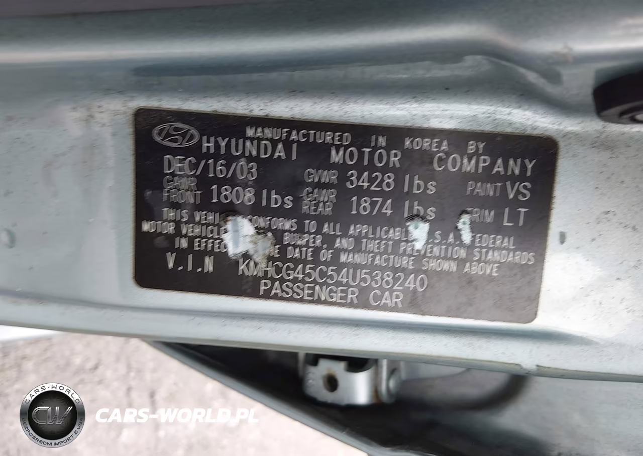 2004 Hyundai Accent Gl VIN:KMHCG45C54U538240 - 9