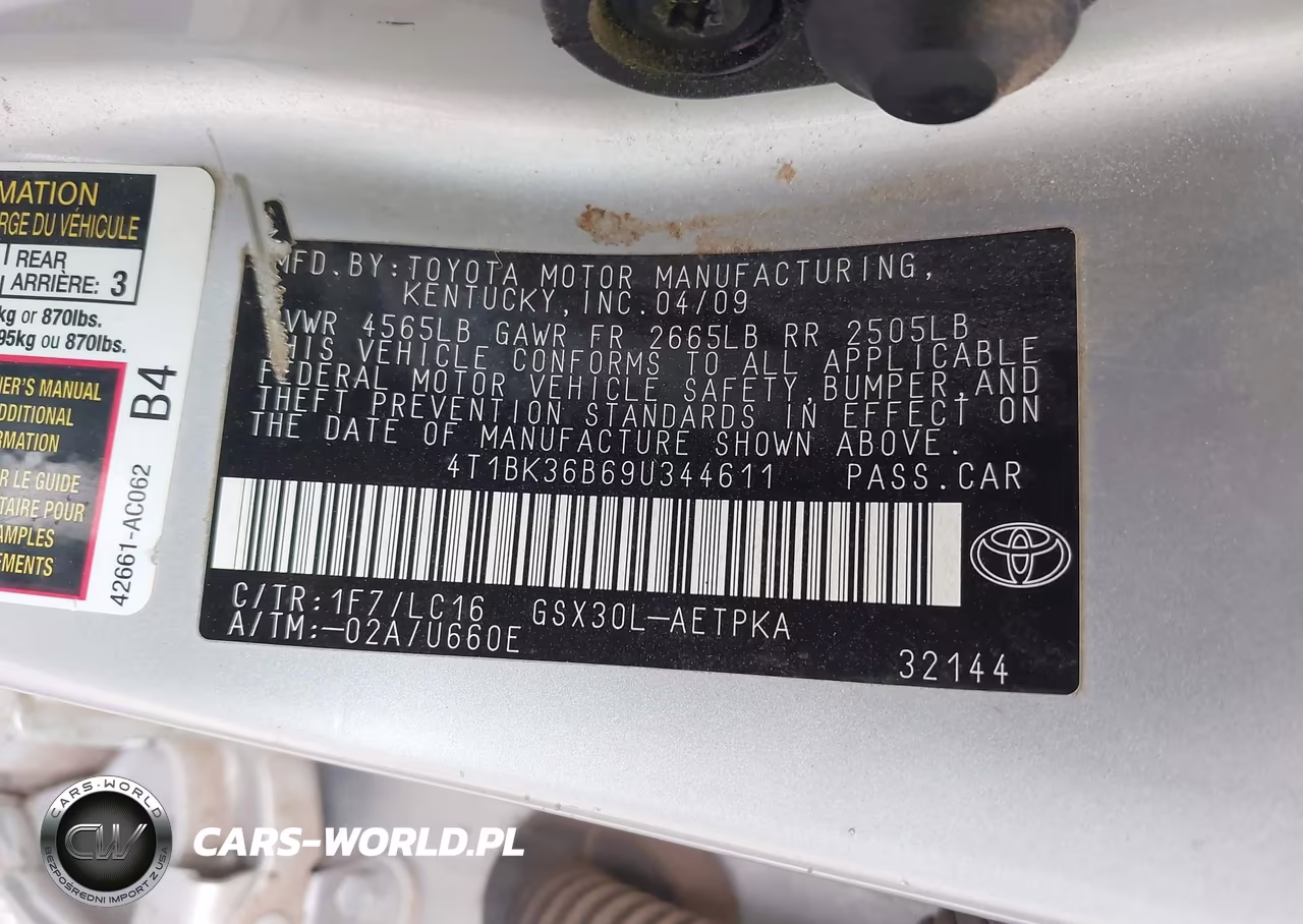2009 Toyota Avalon Limited VIN:4T1BK36B69U344611 - 9