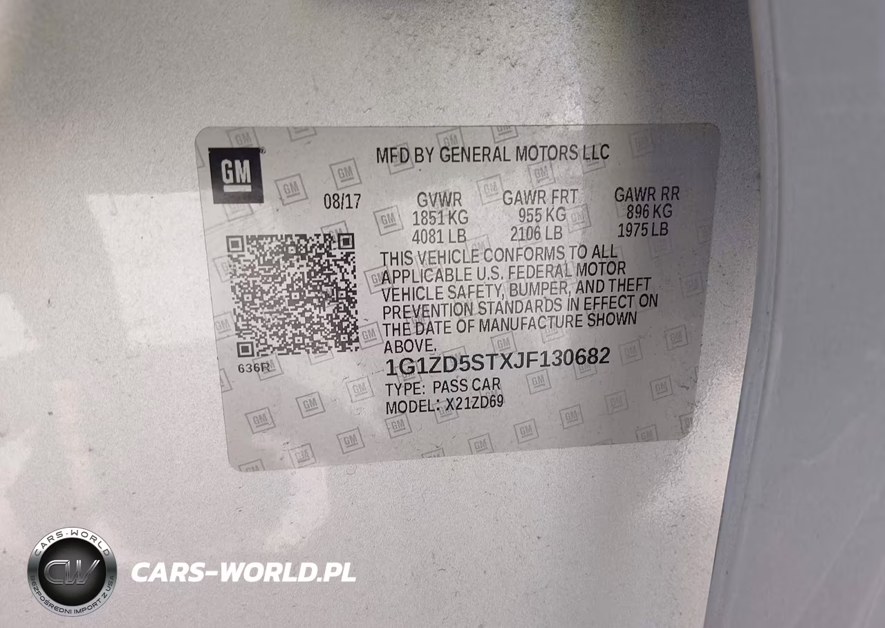 2018 Chevrolet Malibu Lt VIN:1G1ZD5STXJF130682 - 9