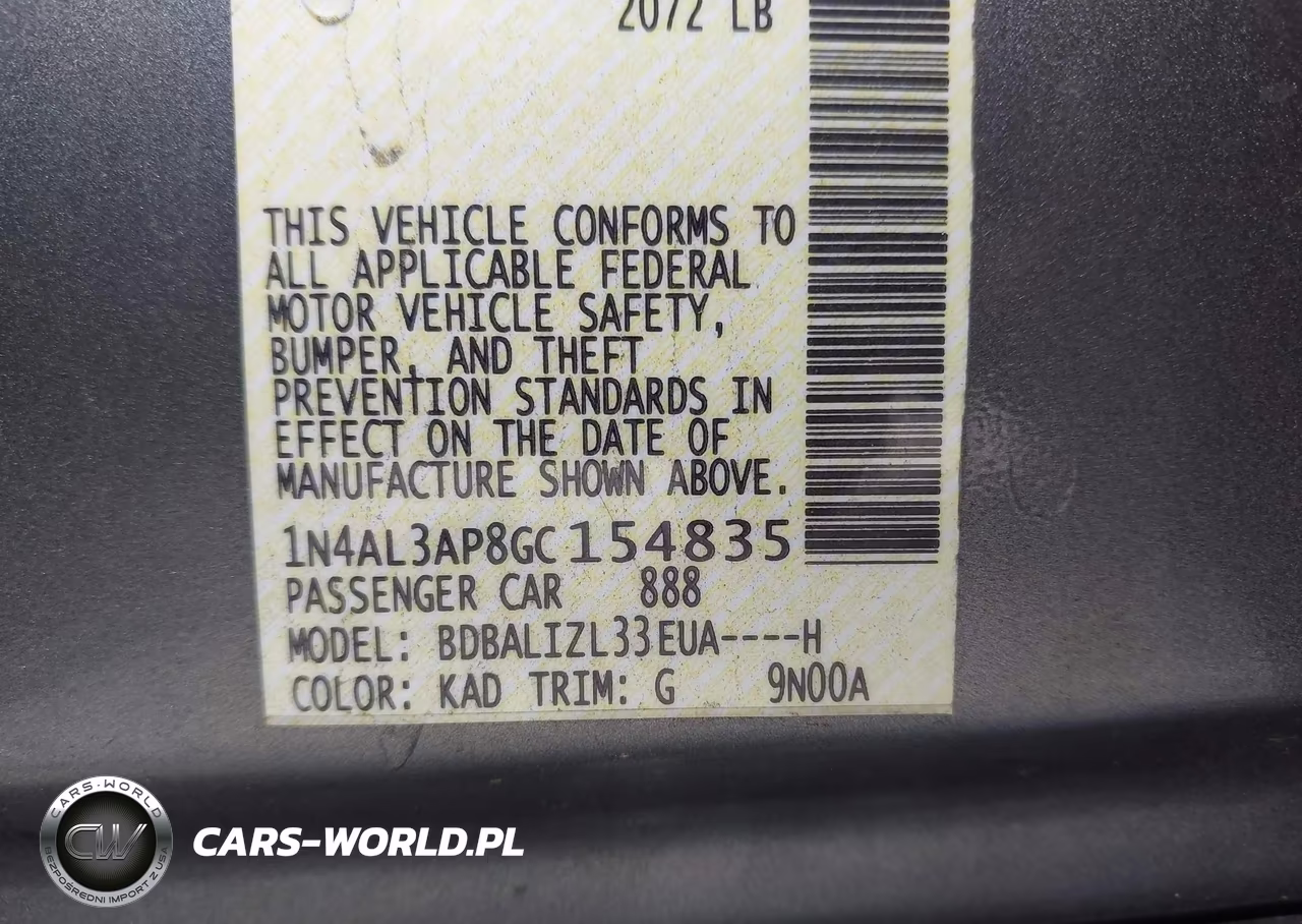 2016 Nissan Altima 2.5 Sv VIN:1N4AL3AP8GC154835 - 9