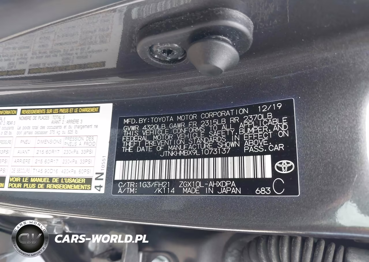 2020 Toyota C-Hr Le VIN:JTNKHMBX9L1073137 - 9