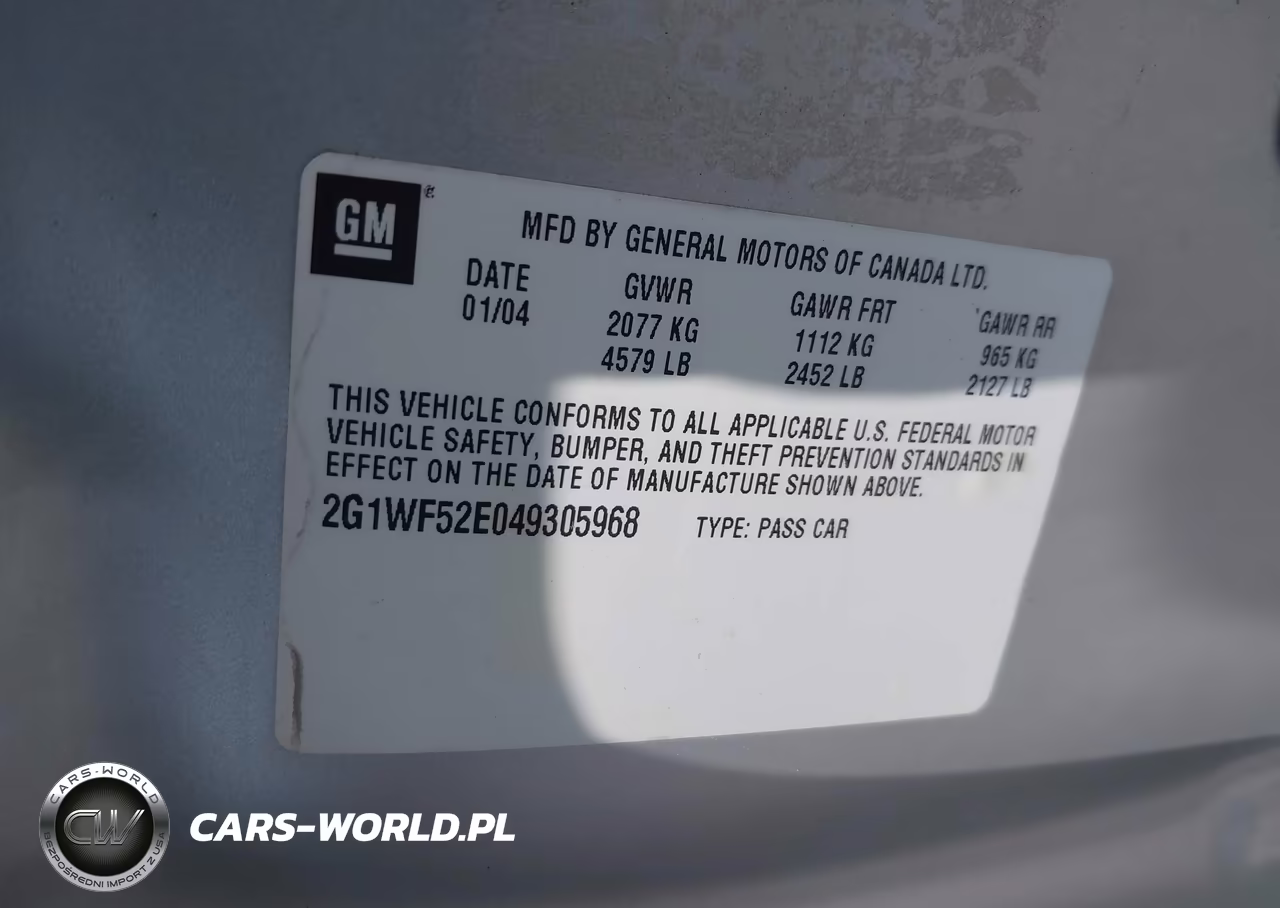 2004 Chevrolet Impala VIN:2G1WF52E049305968 - 8