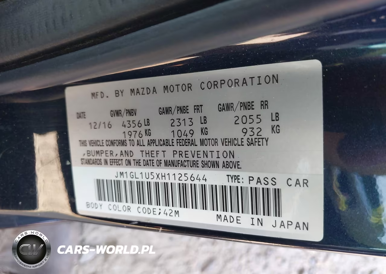 2017 Mazda Mazda6 Sport VIN:JM1GL1U5XH1125644 - 9