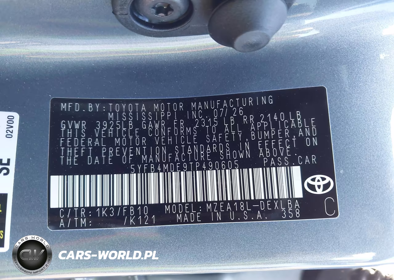 2026 Toyota Corolla Le VIN:5YFB4MDE9TP490605 - 9