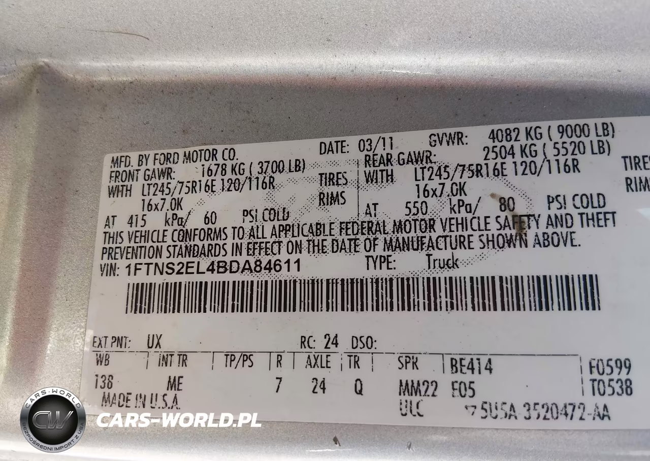 2011 Ford E-250 Commercial VIN:1FTNS2EL4BDA84611 - 9