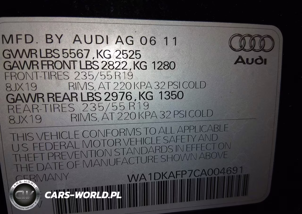 2012 Audi Q5 3.2 Premium Plus VIN:WA1DKAFP7CA004691 - 9