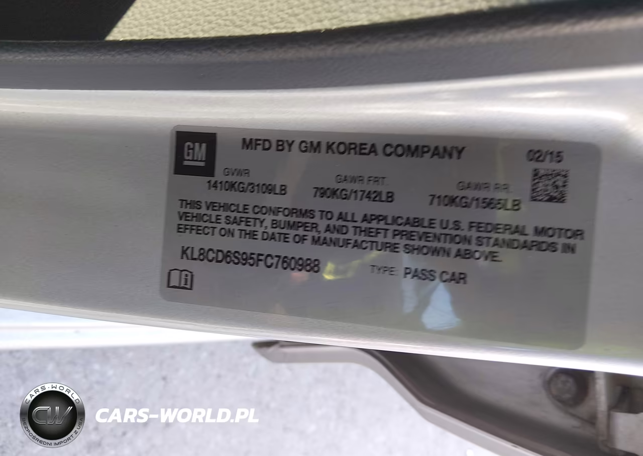 2015 Chevrolet Spark 1Lt Cvt VIN:KL8CD6S95FC760988 - 9
