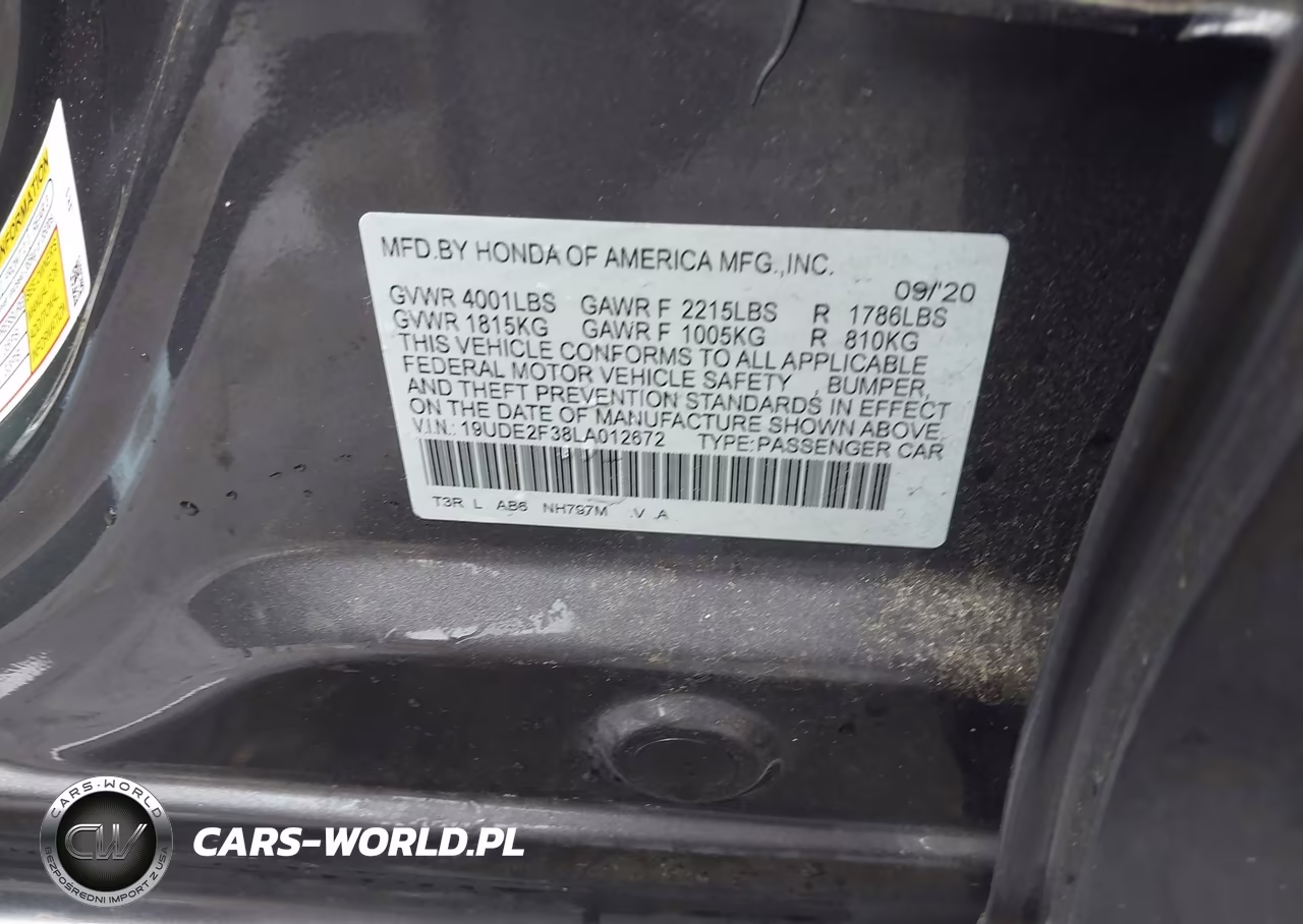 2020 Acura Ilx Standard VIN:19UDE2F38LA012672 - 9