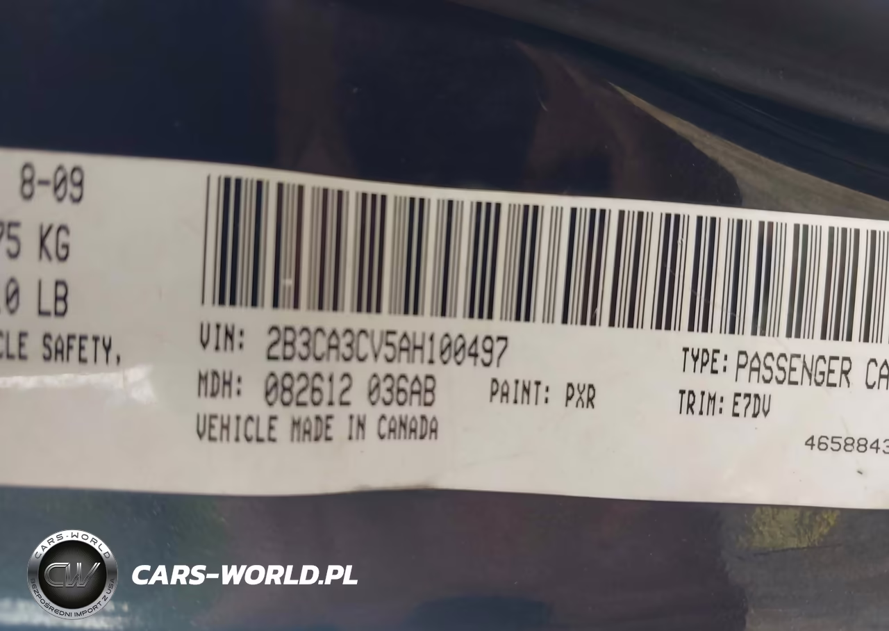 2010 DODGE CHARGER SXT VIN:2B3CA3CV5AH100497 - 9
