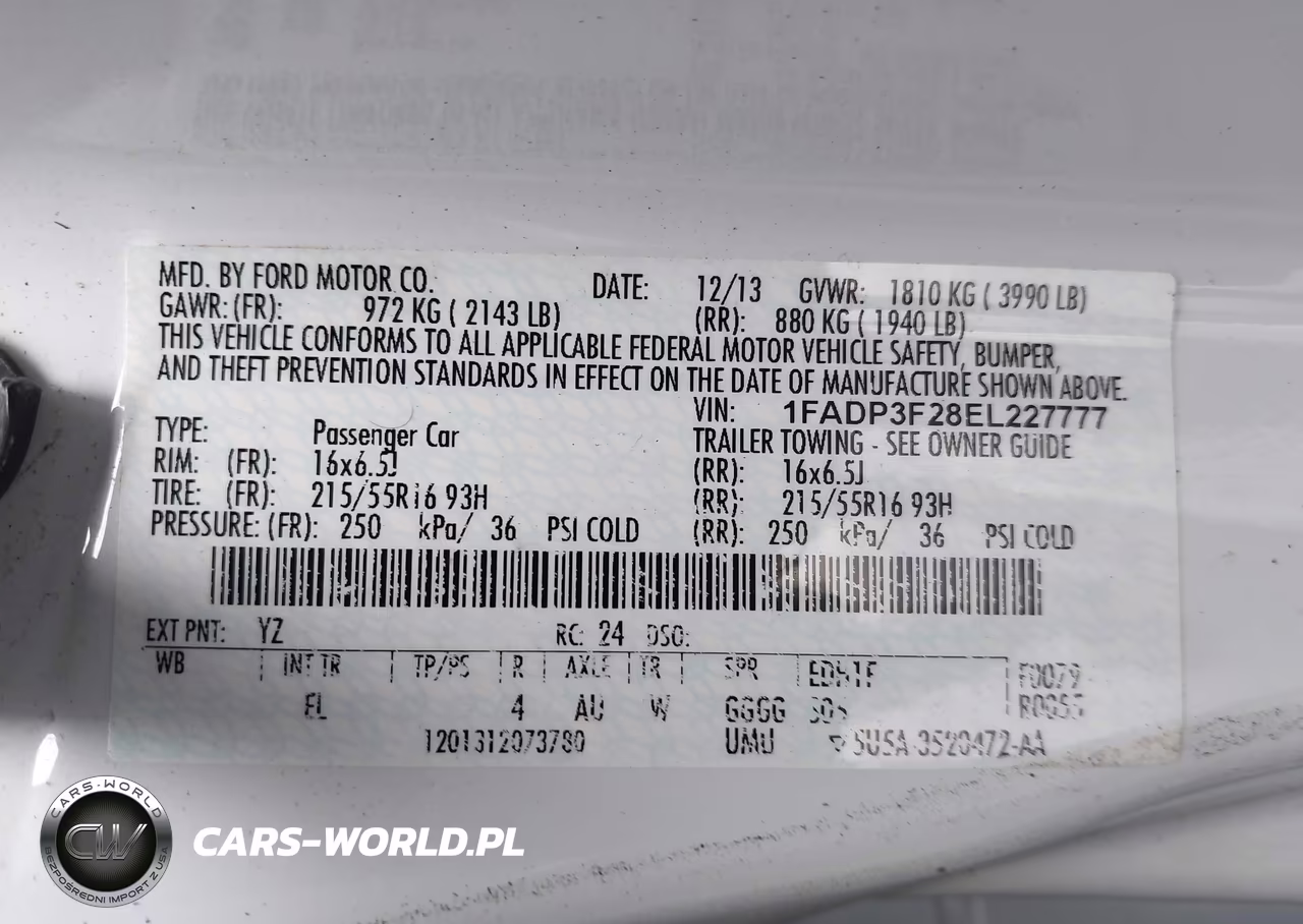 2014 Ford Focus Se VIN:1FADP3F28EL227777 - 9