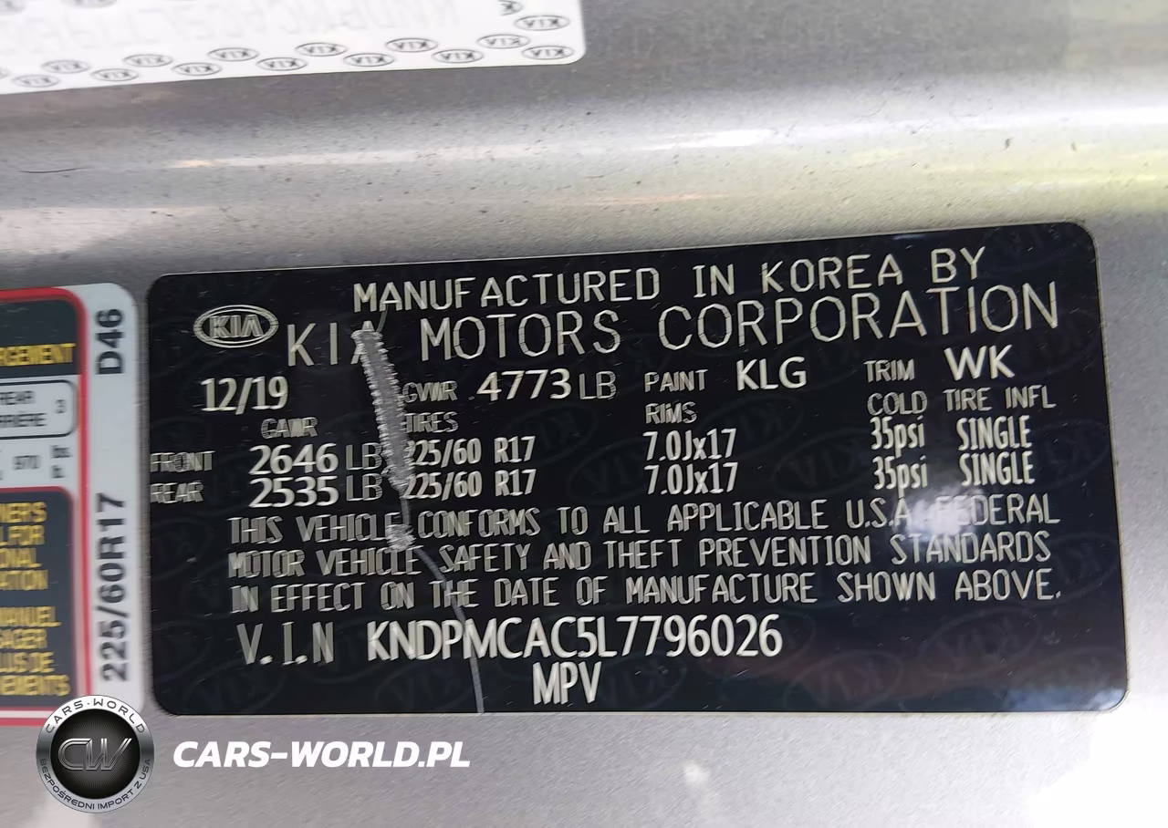 2020 Kia Sportage Lx VIN:KNDPMCAC5L7796026 - 9