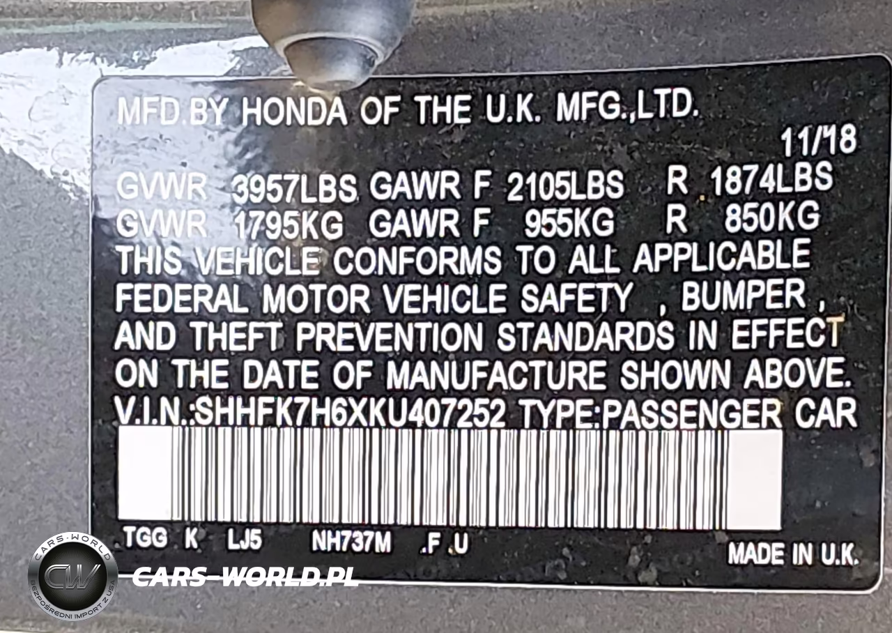 2019 Honda Civic Ex VIN:SHHFK7H6XKU407252 - 9