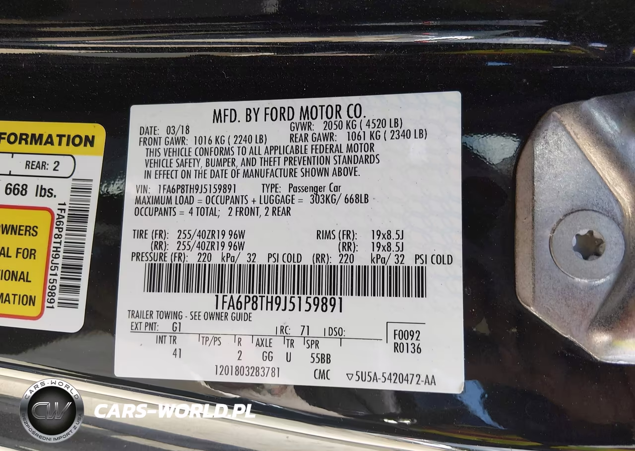 2018 Ford Mustang Ecoboost VIN:1FA6P8TH9J5159891 - 9