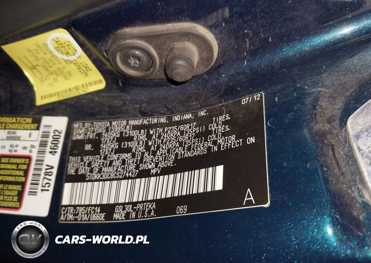 2012 Toyota Sienna Le V6 8 Passenger VIN:5TDKK3DC8CS274427 - 9