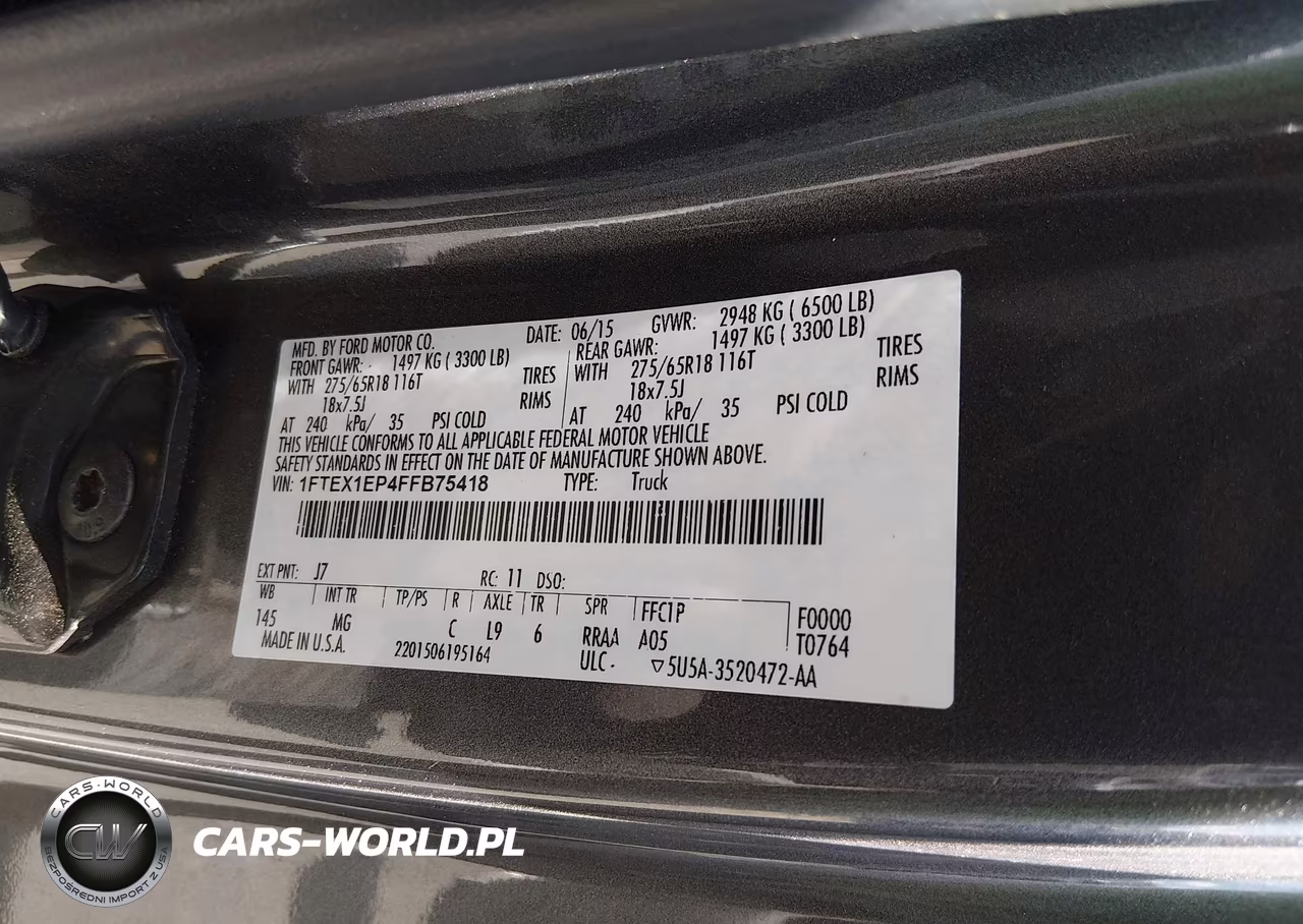 2015 Ford F-150 Xlt VIN:1FTEX1EP4FFB75418 - 9
