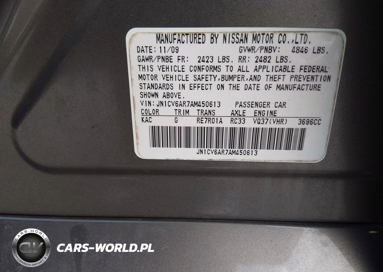 2010 Infiniti G37X VIN:JN1CV6AR7AM450613 - 9
