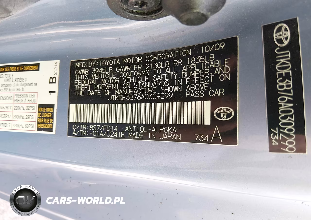 2010 Scion Tc VIN:JTKDE3B76A0309299 - 9