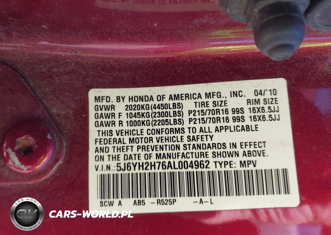 2010 Honda Element Ex VIN:5J6YH2H76AL004962 - 9