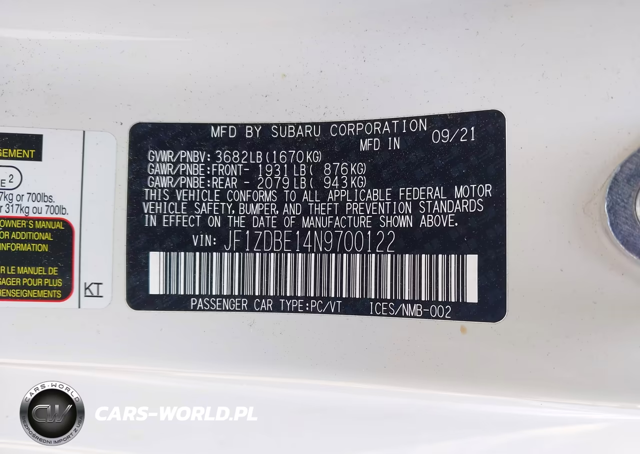 2022 Subaru Brz Limited VIN:JF1ZDBE14N9700122 - 9