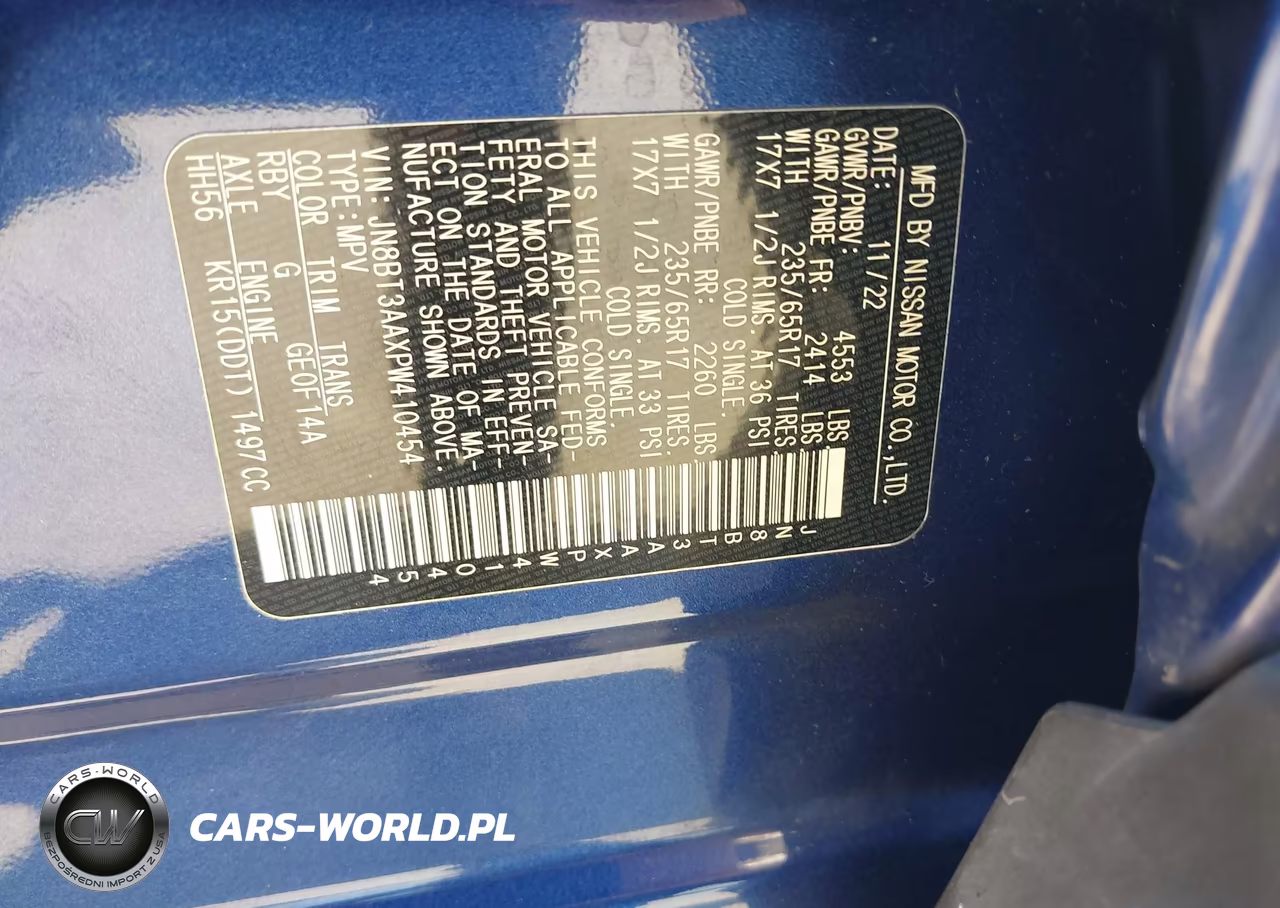 2023 Nissan Rogue S Fwd VIN:JN8BT3AAXPW410454 - 9