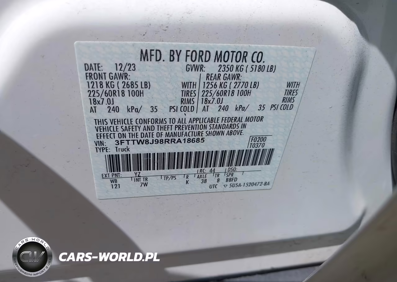 2024 Ford Maverick Xlt VIN:3FTTW8J98RRA18685 - 9