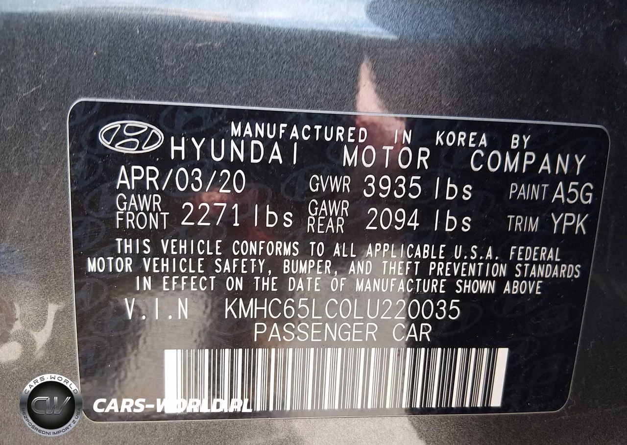 2020 Hyundai Ioniq Hybrid Blue VIN:KMHC65LC0LU220035 - 9
