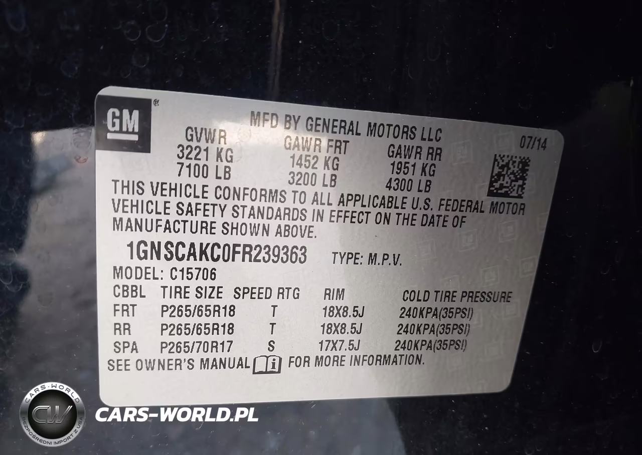 2015 Chevrolet Tahoe Ls VIN:1GNSCAKC0FR239363 - 9