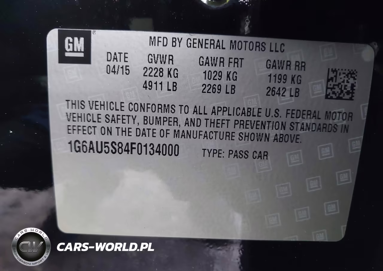2015 Cadillac Cts Vsport VIN:1G6AU5S84F0134000 - 9