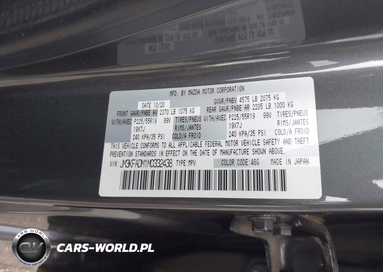 2021 Mazda Cx-5 Grand Touring VIN:JM3KFADM1M0332438 - 9