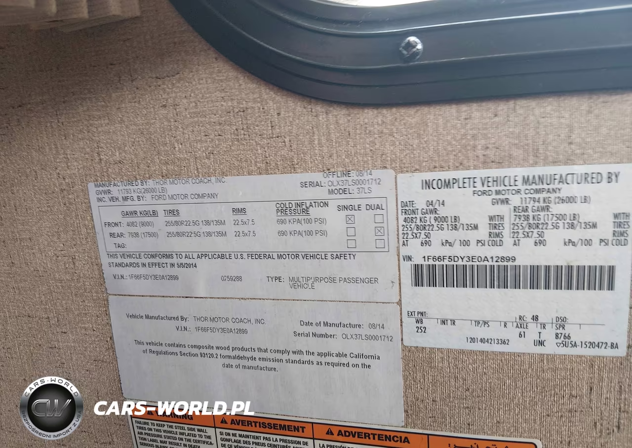 2014 Ford F53 VIN:1F66F5DY3E0A12899 - 9