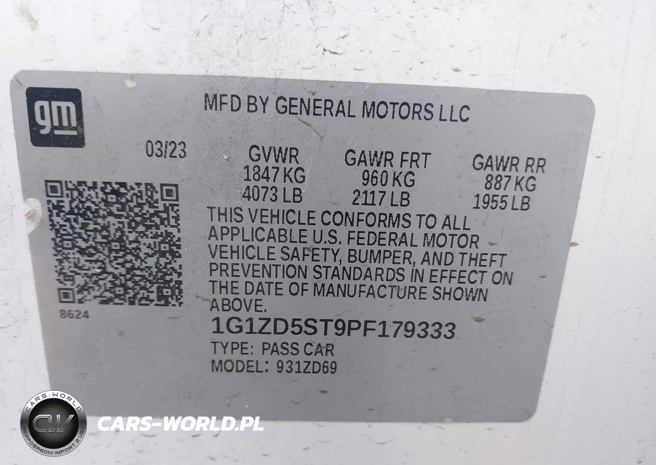 2023 Chevrolet Malibu Fwd 1Lt VIN:1G1ZD5ST9PF179333 - 9