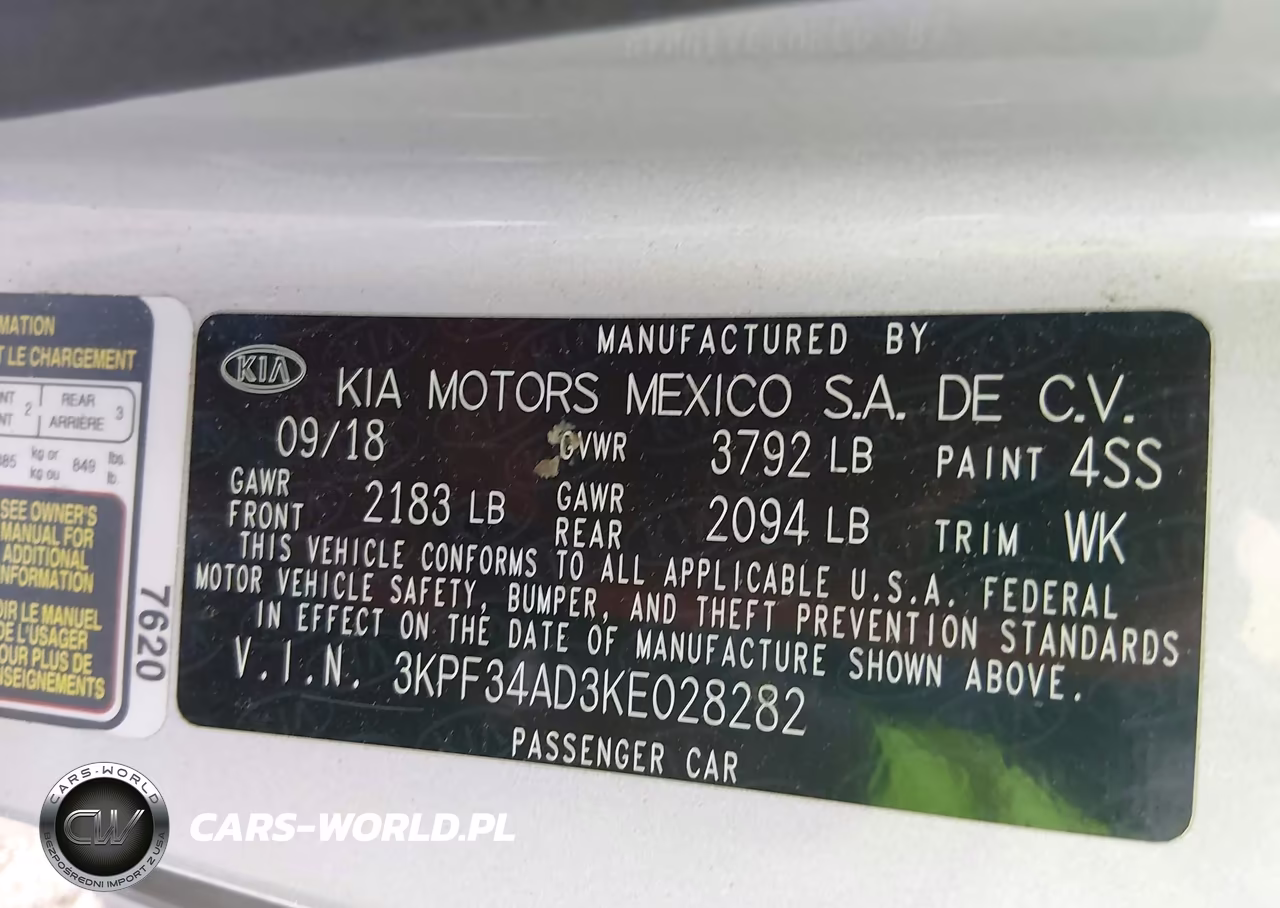 2019 Kia Forte S VIN:3KPF34AD3KE028282 - 9