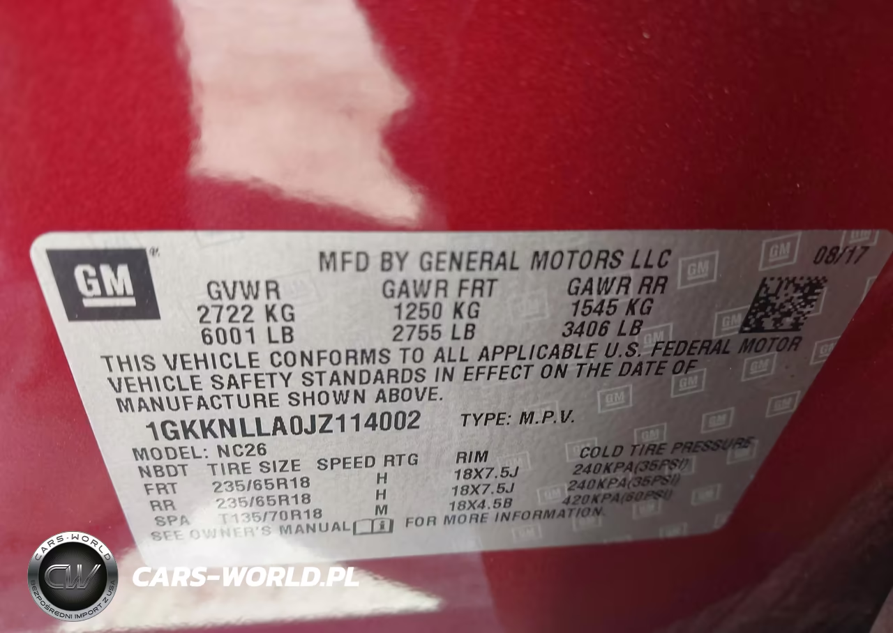 2018 GMC Acadia Sle-2 VIN:1GKKNLLA0JZ114002 - 9