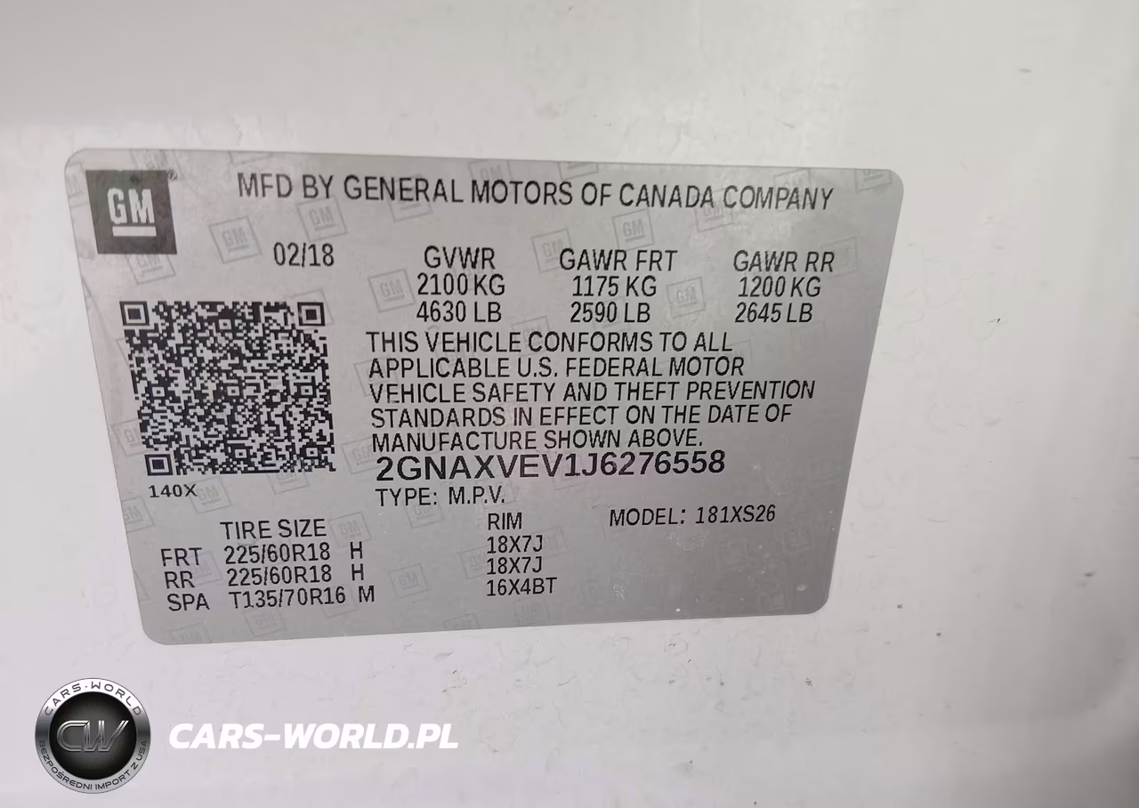 2018 Chevrolet Equinox Premier VIN:2GNAXVEV1J6276558 - 9